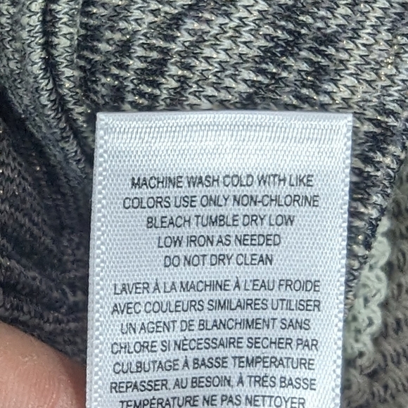 Saturday Sunday Cropped Metallic Shimmer Hoodie Sz M - Picture 13 of 13